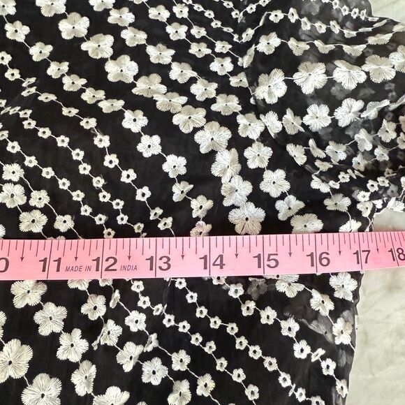 Michael Kors Floral Embroidered Dress black size 6 no belt - Picture 8 of 10